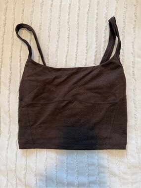 Bo + Tee Brown Cropped Tank Top
